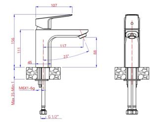 Смеситель для раковины Paini Viva Style P4CR205 хром